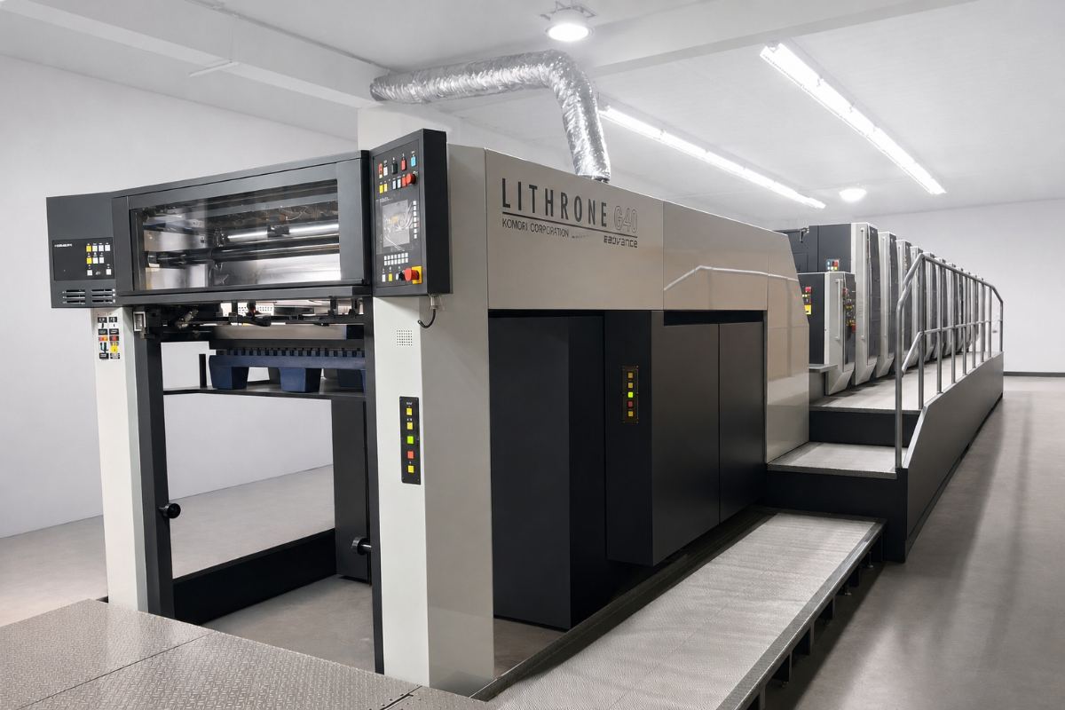 Komori Lithrone G40 press at SAPCO factory